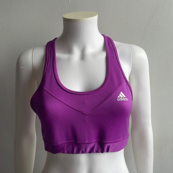 Purple Adidas Sports Bra Medium - Picture 1 of 6